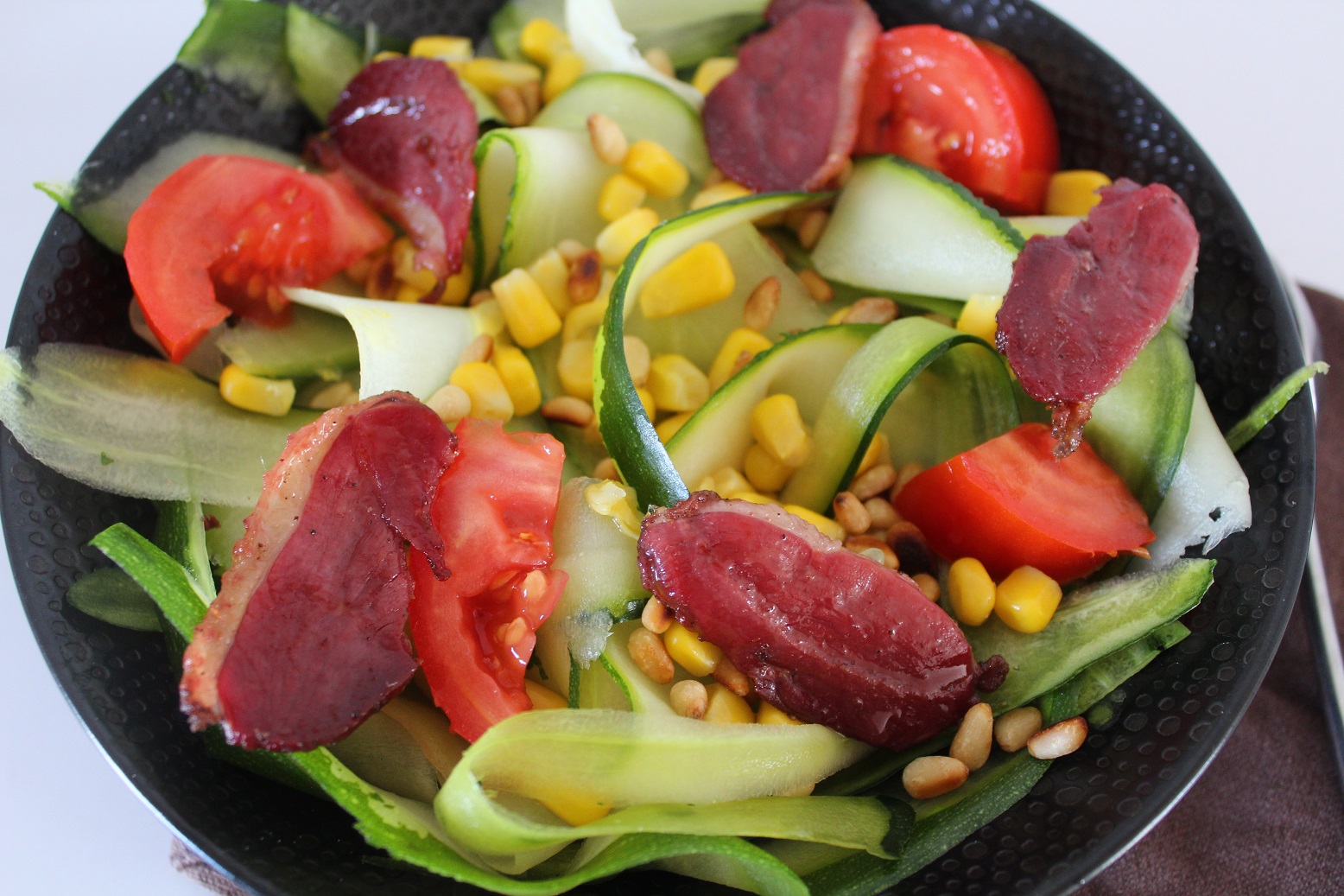 Salade De Courgettes Et Magret Fum Plaisirs Sains Et Gourmands