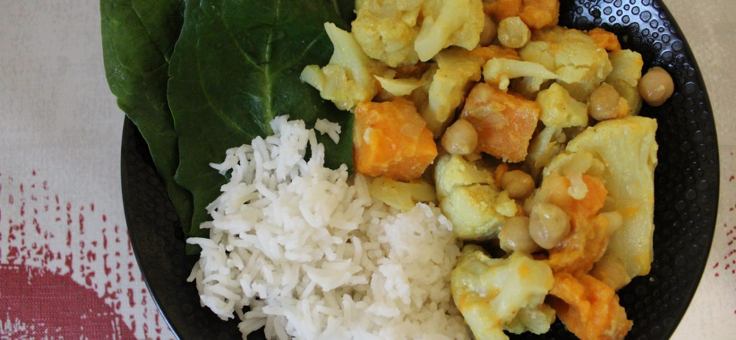 Curry de chou fleur et pois chiches